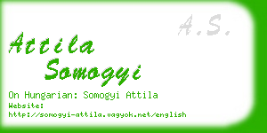 attila somogyi business card